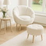 Atelier Del Sofa Lida - White Conjunto de Sillón y Puff